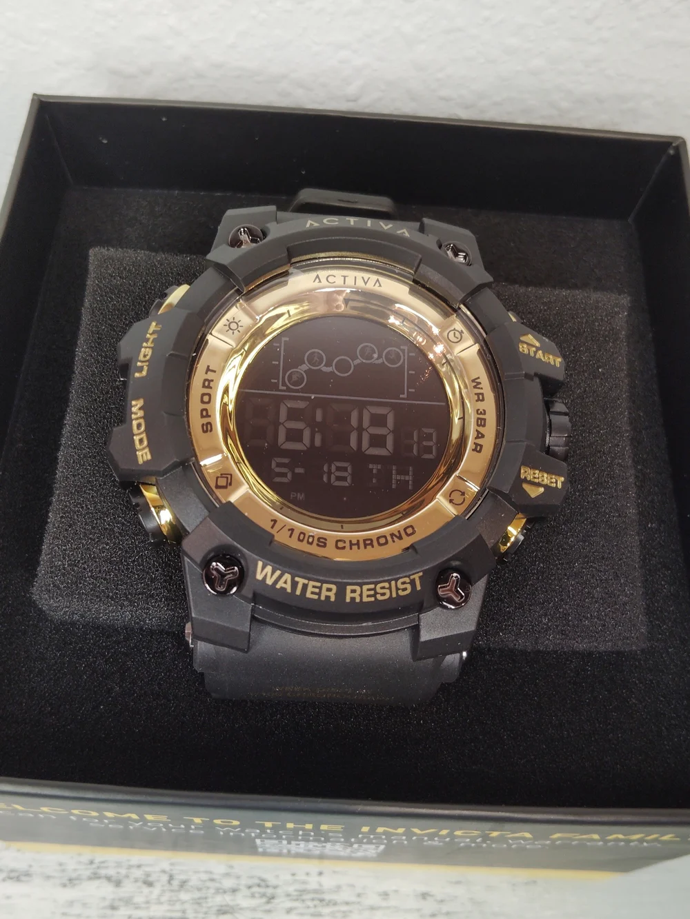 Activa X Summit Black and Gold Digital Sport Watch - ActiStyle